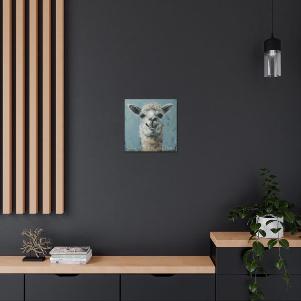 Never Trust a Smiling Llama Canvas Art Print