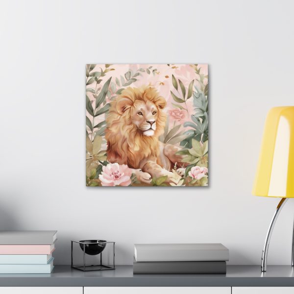 The Whimsical Lion Canvas Art Print