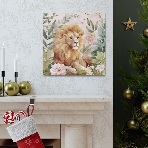 The Whimsical Lion Canvas Art Print