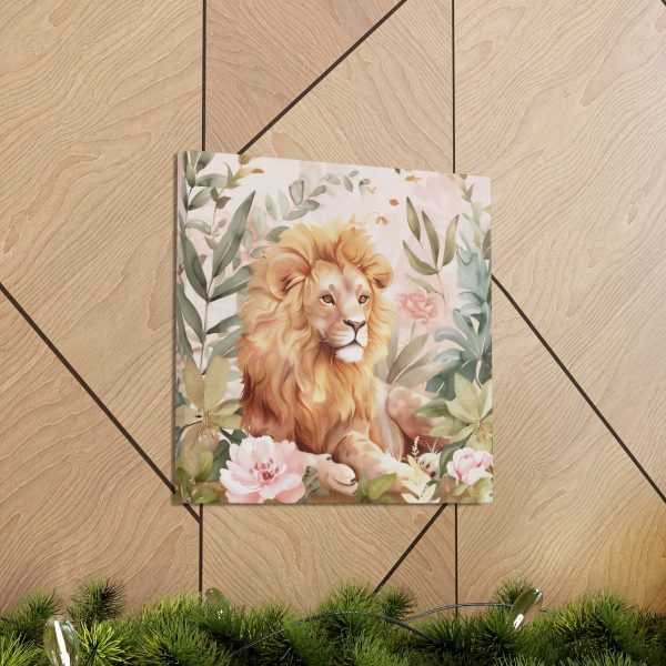 The Whimsical Lion Canvas Art Print