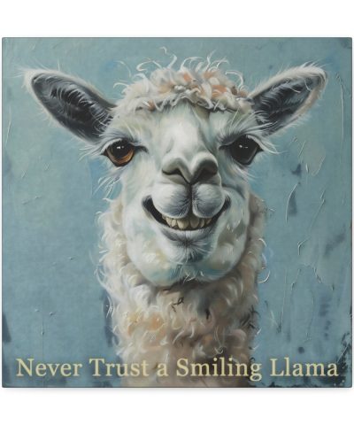 Never Trust a Smiling Llama Canvas Art Print