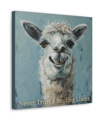 Never Trust a Smiling Llama Canvas Art Print