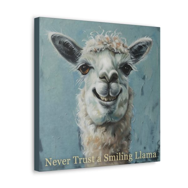 Never Trust a Smiling Llama Canvas Art Print