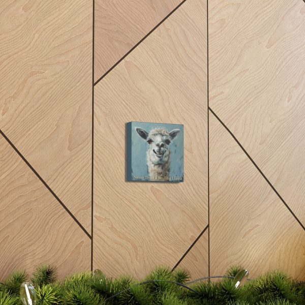 Never Trust a Smiling Llama Canvas Art Print