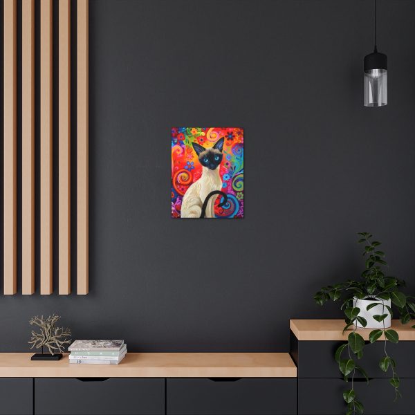 60’s Psychedelic Siamese Cat Canvas Art Print