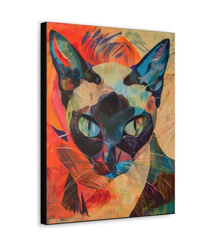 Abstract Siamese Cat Canvas Art Print