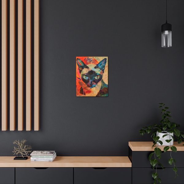 Abstract Siamese Cat Canvas Art Print