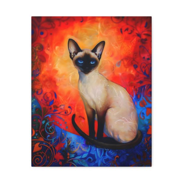 Bold Siamese Cat Canvas Art Print