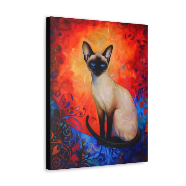 Bold Siamese Cat Canvas Art Print