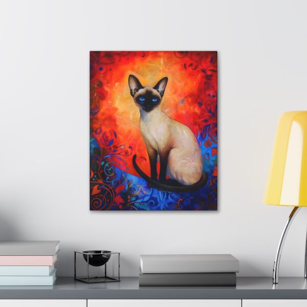 Bold Siamese Cat Canvas Art Print