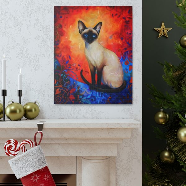 Bold Siamese Cat Canvas Art Print