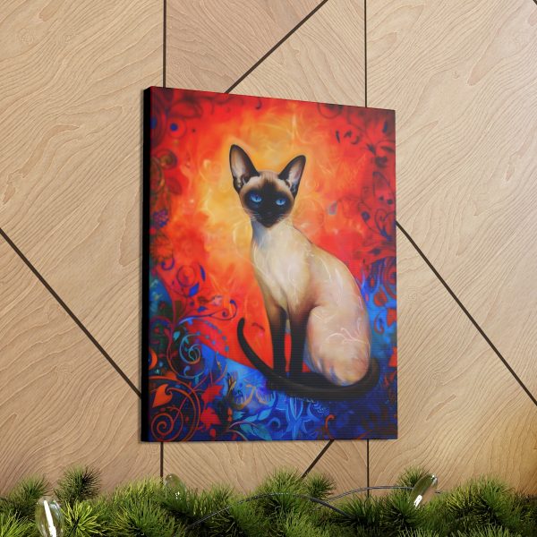 Bold Siamese Cat Canvas Art Print