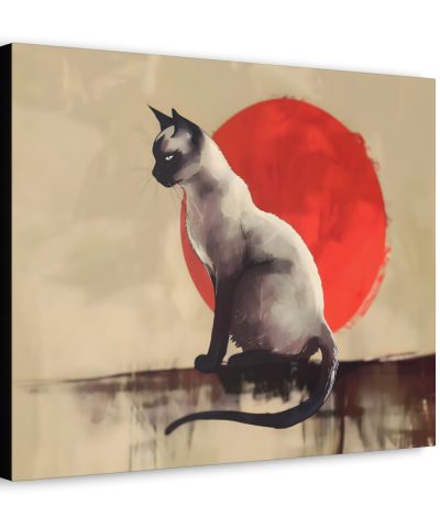 Rising Sun Siamese Cat Canvas Art Print