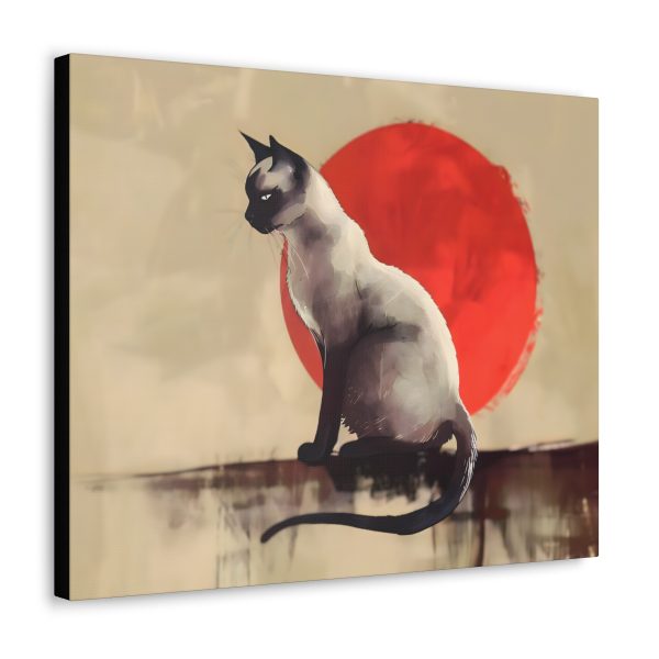 Rising Sun Siamese Cat Canvas Art Print