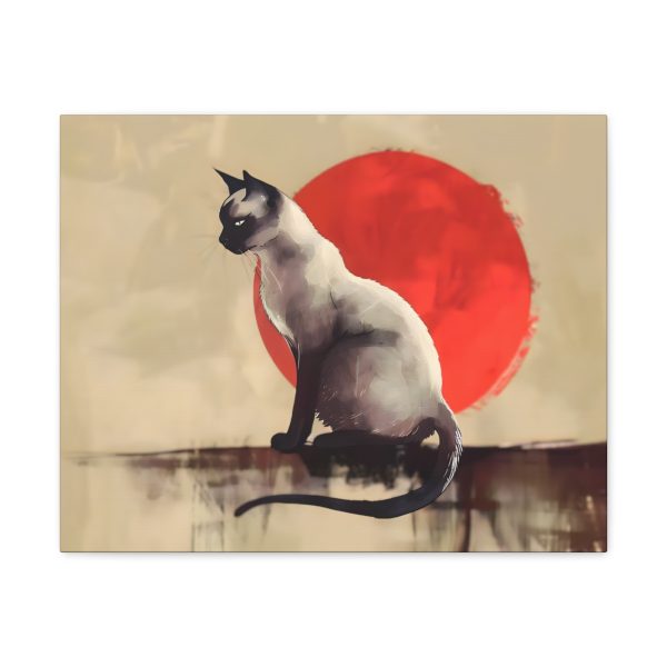 Rising Sun Siamese Cat Canvas Art Print