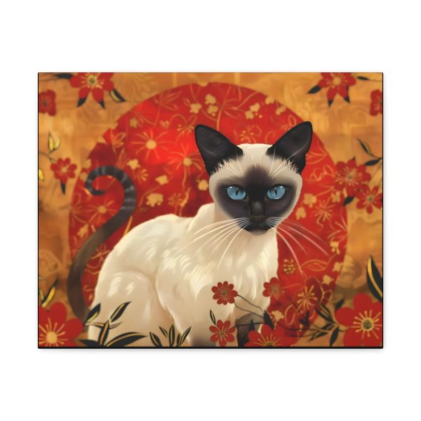 Asian Siamese Cat Canvas Art Print