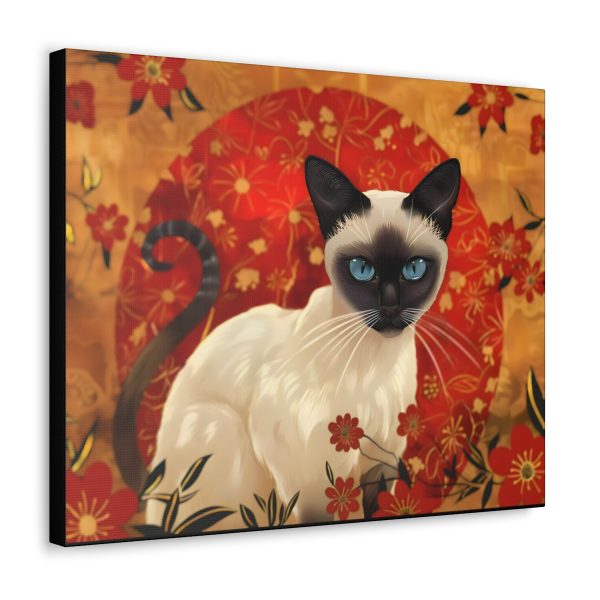 Asian Siamese Cat Canvas Art Print