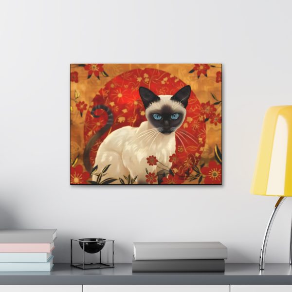 Asian Siamese Cat Canvas Art Print