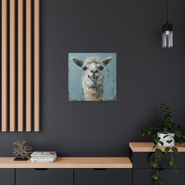 Never Trust a Smiling Llama Canvas Art Print