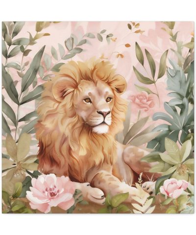 The Whimsical Lion Canvas Art Print