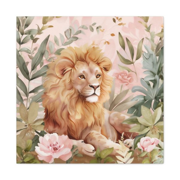 The Whimsical Lion Canvas Art Print