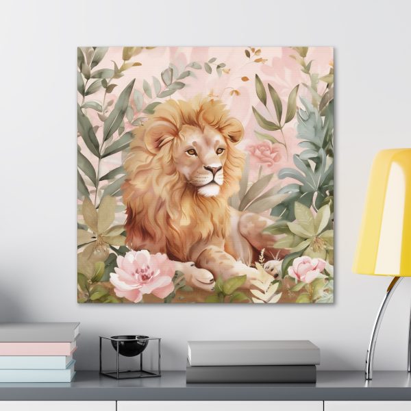 The Whimsical Lion Canvas Art Print