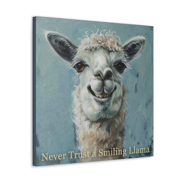 Never Trust a Smiling Llama Canvas Art Print