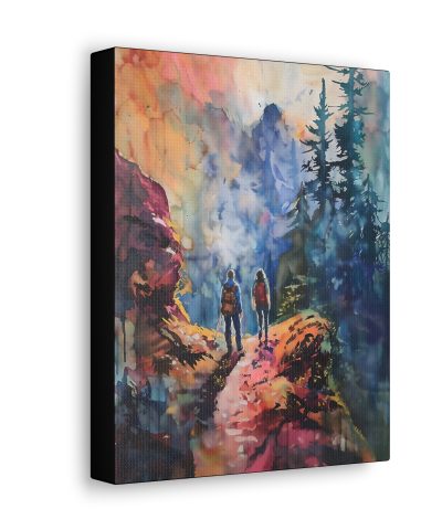 Hiking on the Mountain Trail Canvas Art Print