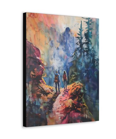 Hiking on the Mountain Trail Canvas Art Print