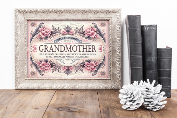 Certified “Spoiler in Chief” Certificates for Grandmother, Grandfather & Grandparents