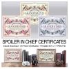 Spoiler in Chief Certificates for Grandmother, Grandfather & Grandparents