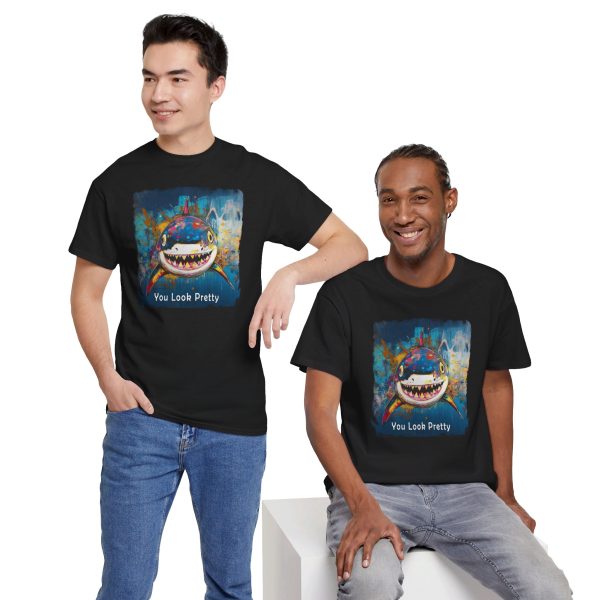 Shark T-Shirt – “You Look Pretty” – Funny Humorous Humor Shirt for Ocean Life Enthusiasts