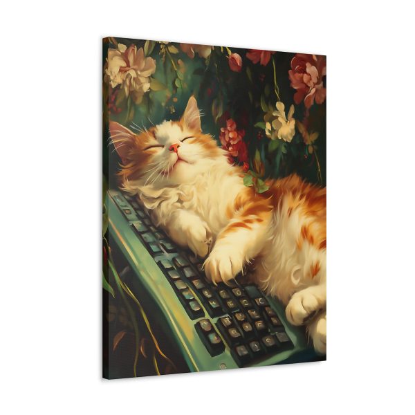 Cat Bed – Humorous Cat Canvas Wall Art Print – Funny Cat Memes as Art Prints Make Great Gifts!