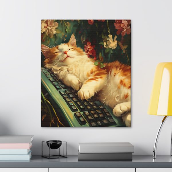 Cat Bed – Humorous Cat Canvas Wall Art Print – Funny Cat Memes as Art Prints Make Great Gifts!