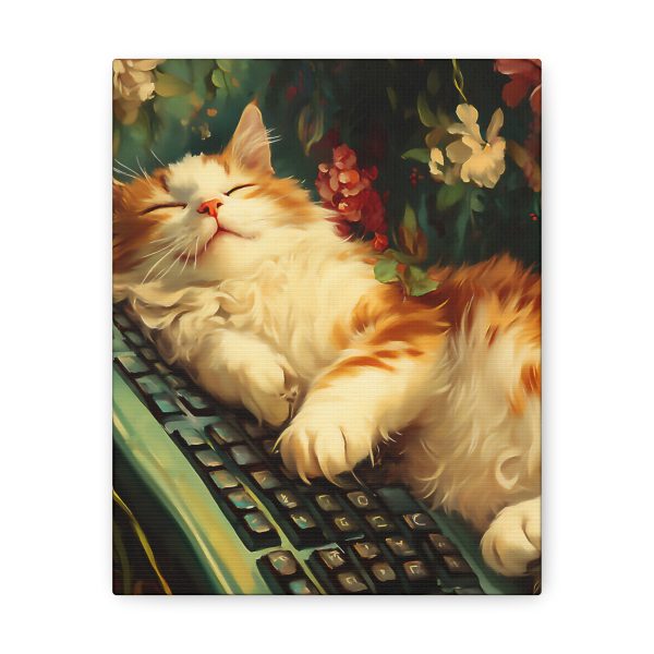 Cat Bed – Humorous Cat Canvas Wall Art Print – Funny Cat Memes as Art Prints Make Great Gifts!