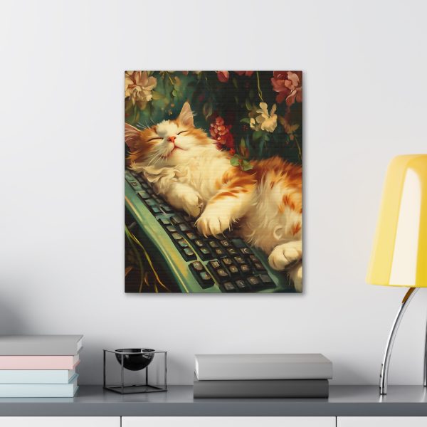 Cat Bed – Humorous Cat Canvas Wall Art Print – Funny Cat Memes as Art Prints Make Great Gifts!