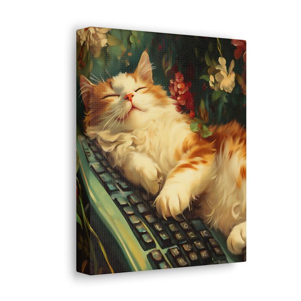 Cat Bed – Humorous Cat Canvas Wall Art Print – Funny Cat Memes as Art Prints Make Great Gifts!