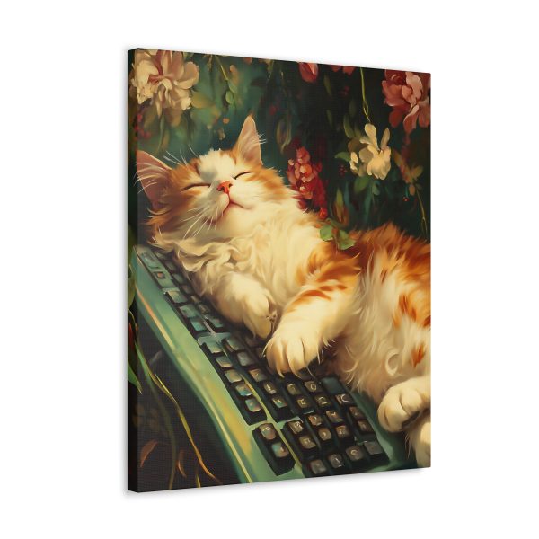 Cat Bed – Humorous Cat Canvas Wall Art Print – Funny Cat Memes as Art Prints Make Great Gifts!