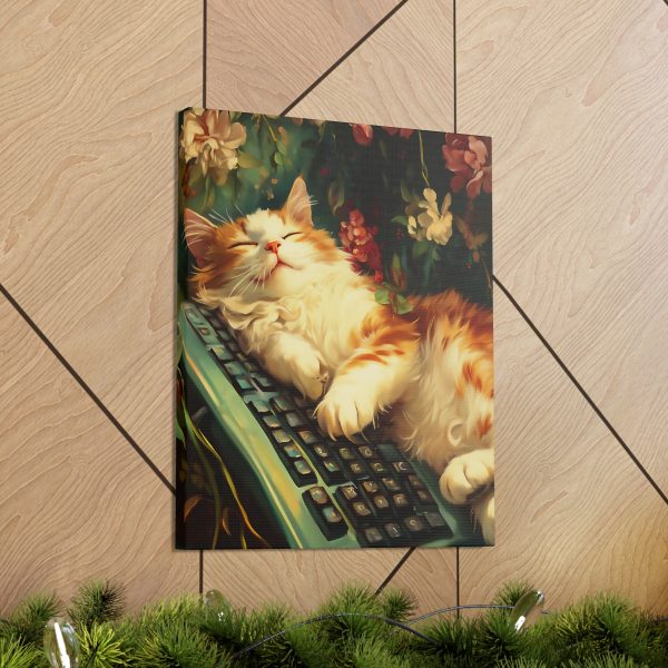 Cat Bed – Humorous Cat Canvas Wall Art Print – Funny Cat Memes as Art Prints Make Great Gifts!