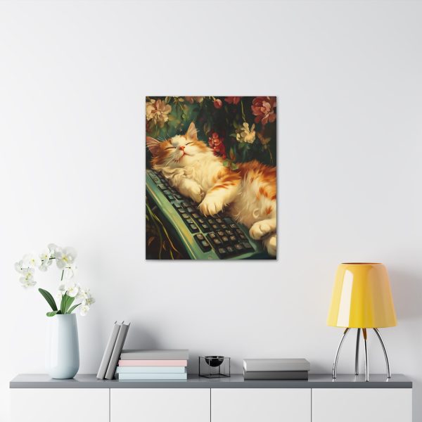 Cat Bed – Humorous Cat Canvas Wall Art Print – Funny Cat Memes as Art Prints Make Great Gifts!